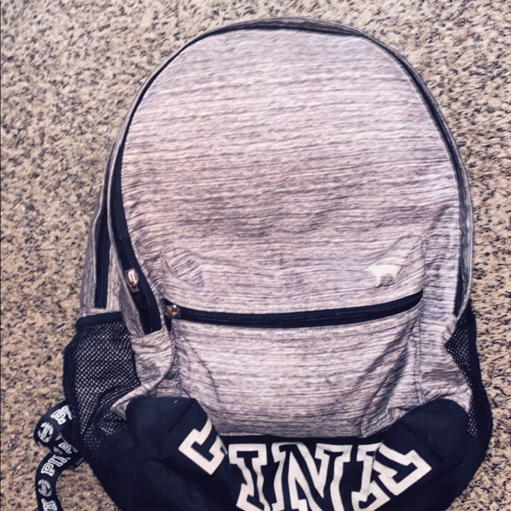 Black and white “pink” back pack